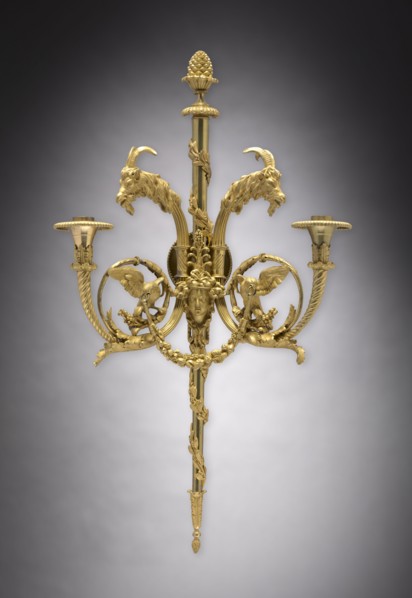 Candle Bracket, c. 1780. France, style of Louis XVI, 18th Century. Gilt bronze; overall: 63.5 x 34