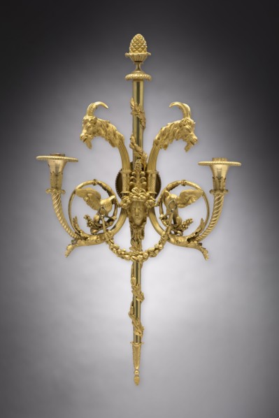 Candle Bracket, c. 1780. France, style of Louis XVI, 18th Century. Gilt bronze; overall: 63.5 x 34