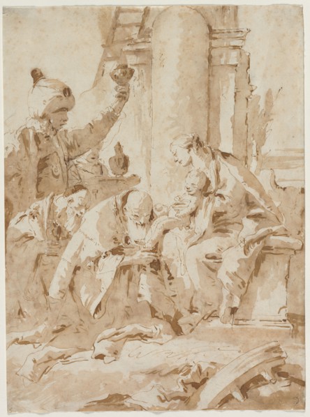 The Adoration of the Magi, c. 1740. Giovanni Battista Tiepolo (Italian, 1696-1770). Pen and brown