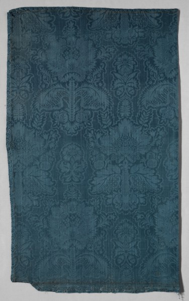 Fragment of Figured Silk for Upholstery, 1700-1750. France, first half of 18th century. Damask and