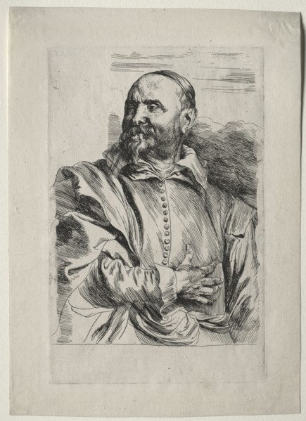 Portrait of Jan Snellinx. Anthony van Dyck (Flemish, 1599-1641). Etching