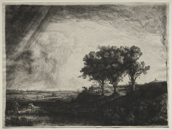 The Three Trees, c. 1770-1844. James Bretherton (British, 1844), copy after Rembrandt van Rijn