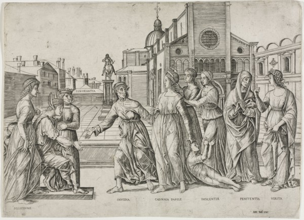 The Calumny of Apelles, c. 1500-1506. Girolamo Mocetto (Italian, c. 1458-c. 1531), after Andrea
