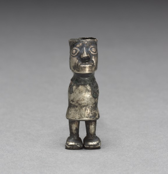 Figure, 1000-1532. Peru, Lambayeque. Silver; overall: 6 x 1.6 cm (2 3/8 x 5/8 in.).