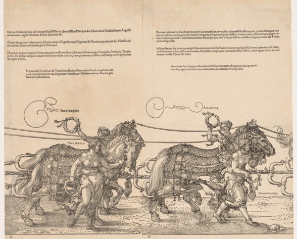 The Great Triumphal Car of Emperor Maximilian, 1523. Albrecht Dürer (German, 1471-1528). Woodcut