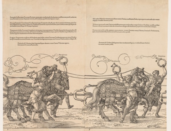 The Great Triumphal Car of Emperor Maximilian, 1523. Albrecht Dürer (German, 1471-1528). Woodcut