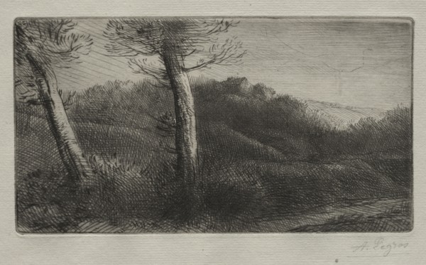The Traveler Stretched out on the Grass, c. 1888. Alphonse Legros (French, 1837-1911). Drypoint