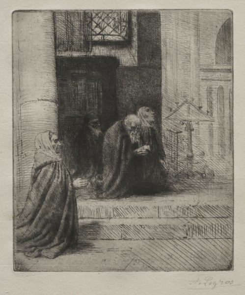 Interior of a Church. Alphonse Legros (French, 1837-1911). Etching and aquatint