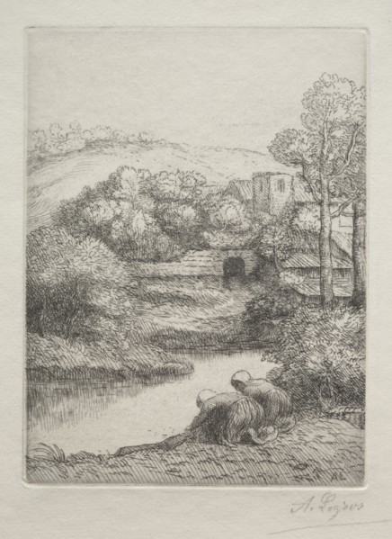 The Washing Place, called The Washerwomen (Le Lavoir, Dite "Les Laveuses"). Alphonse Legros