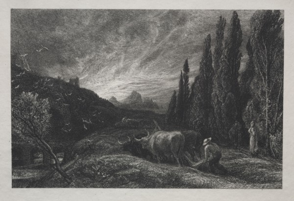 The Early Plowman, before 1861. Samuel Palmer (British, 1805-1881). Etching