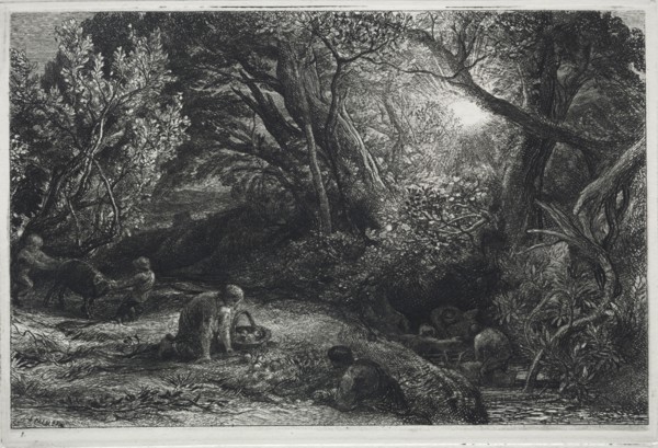 The Morning of Life, 1860-1861. Samuel Palmer (British, 1805-1881). Etching