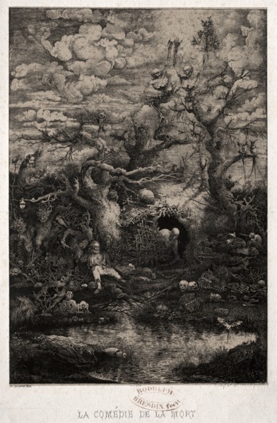 The Comedy of Death, 1854. Rodolphe Bresdin (French, 1822-1885), Lemercier. Lithograph; sheet: 29.9