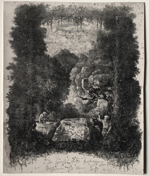 First Frontispiece for Fables and Fairy-Tales by Thierry-Faletans, 1868. Rodolphe Bresdin (French,