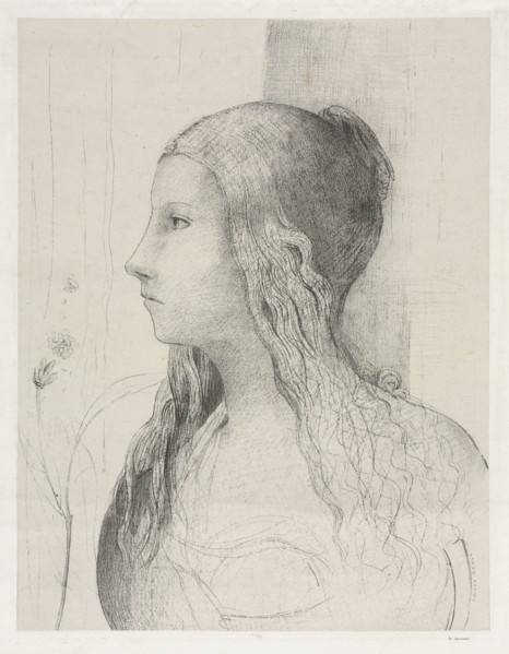 Brunhild - Twilight of the Gods, 1894. Odilon Redon (French, 1840-1916). Lithograph