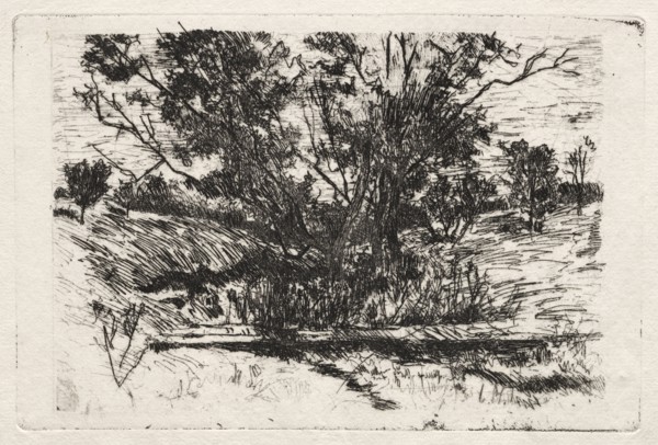 Near Cincinnati, Ohio. John Henry Twachtman (American, 1853-1902). Etching