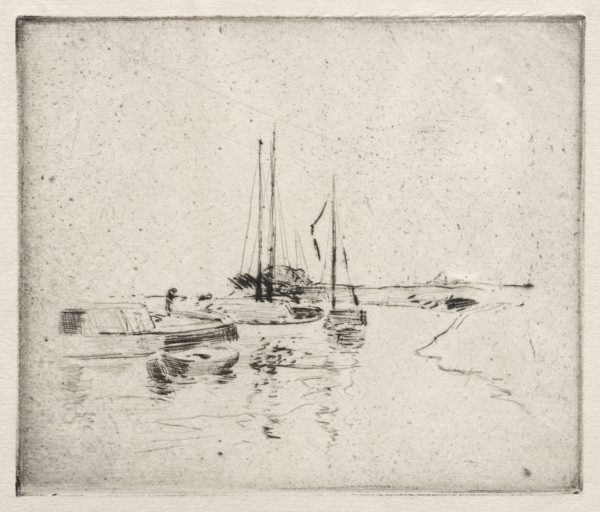 Near Dordrecht. John Henry Twachtman (American, 1853-1902). Etching