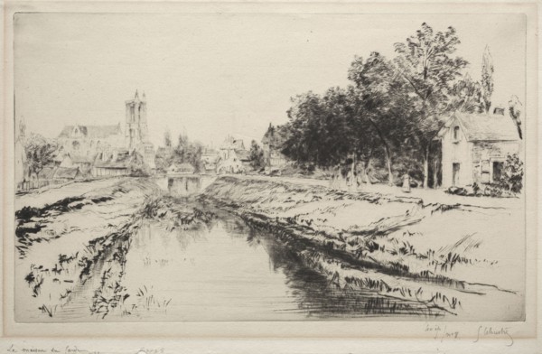 The Guardhouse, Troyes, 1901. Gustave Leheutre (French, 1861-1932). Etching and drypoint