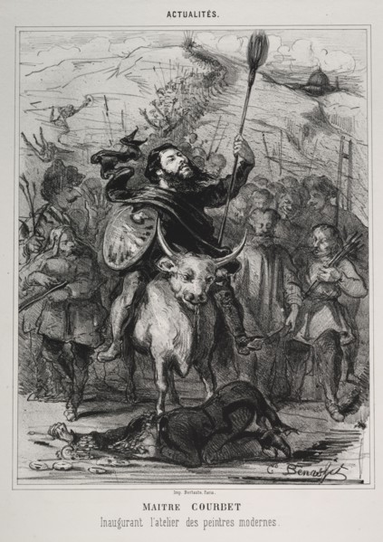 Actualities:  Master Courbet Inaugurates the School of Modern Painting. Émile Bénassit (French,
