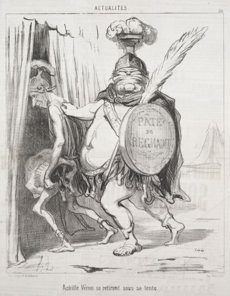 Published in Le Charivari (28 February 1850): Actualities: Achilles Withdrawing into his Tent, 1850