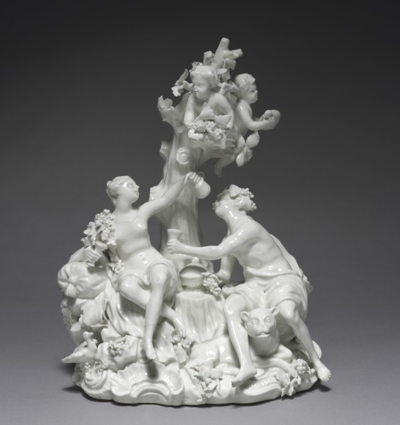 Bacchus and Venus, c. 1755. Tournay Factory (Belgian), after a design by Friedrich Elias I Meyer