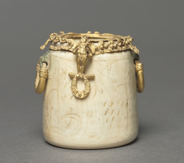 Cosmetic Jar, 500-550. Byzantium, probably Syria, early Byzantine period, 6th century. Ivory and