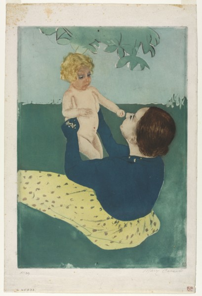 Under the Horse Chestnut Tree, 1896-1897. Mary Cassatt (American, 1844-1926). Drypoint and