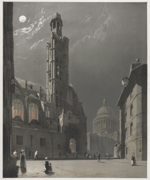 Picturesque Architecture in Paris, Ghent, Antwerp, Rouen:  St. Etienne du Mont and the Pantheon,