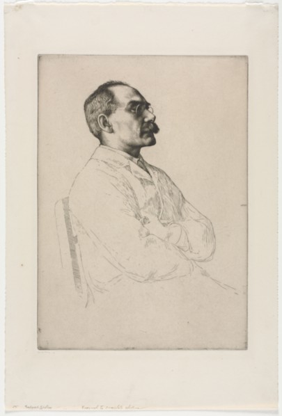 Sir Rudyard Kipling, 1898. William Strang (British, 1859-1921). Etching