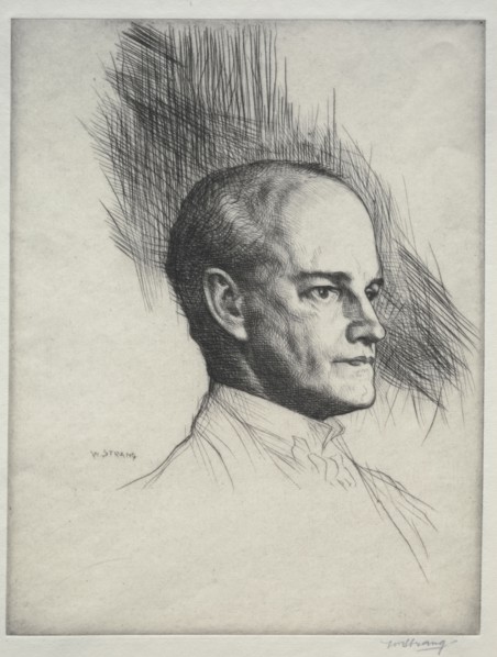 John Galsworthy, 1920. William Strang (British, 1859-1921). Engraving