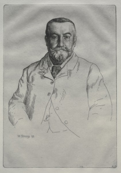 Portrait of H. Cock, 1895. William Strang (British, 1859-1921). Etching