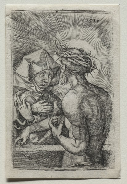 Christ and the Virgin, 1519. Hans Sebald Beham (German, 1500-1550). Engraving