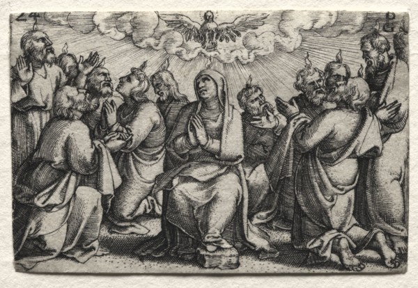 The Life of Jesus Christ:  The Descent of the Holy Ghost, c. 1534-35. Georg Pencz (German, c.