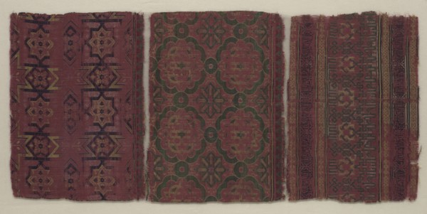 Silk Fragment, 14th century. Spain, Granada, Hispano-Islamic, 14th century. Lampas weave, silk;