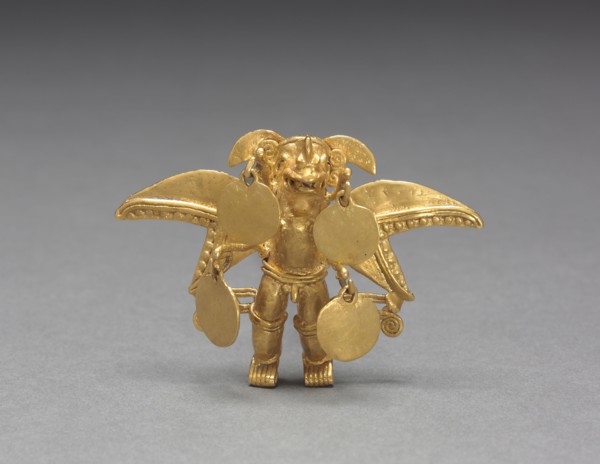 Winged Figure Pendant, c. 1000-1550. Southern Costa Rica, (Diquís Region), Diquís Style, 11th-16th