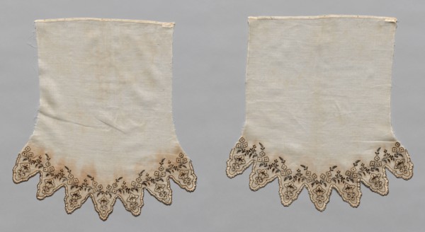 Embroidered Sleeves, 19th century. America, 19th century. average: 42.7 x 39.1 cm (16 13/16 x 15