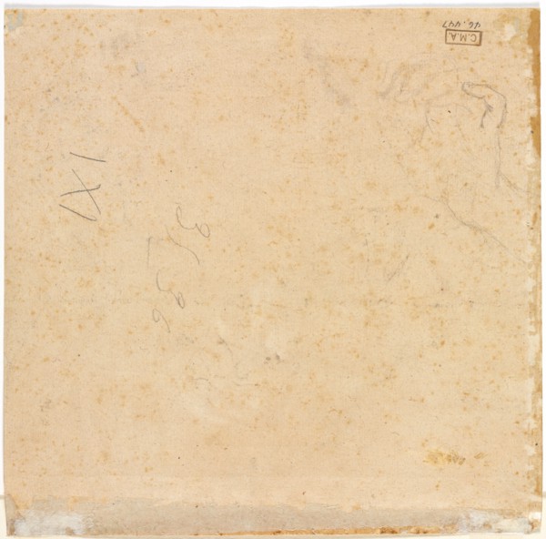 Sketch of a Hand (verso), 1700s. Pierre Lenfant (French, 1704-1787). Black chalk; sheet: 20.1 x 20