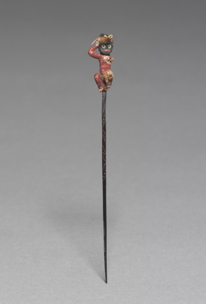 Pin with Yarn Figure, c. 300 BC-AD 200. Peru, South Coast, Nasca style?, Nasca style?, 100 BC-AD