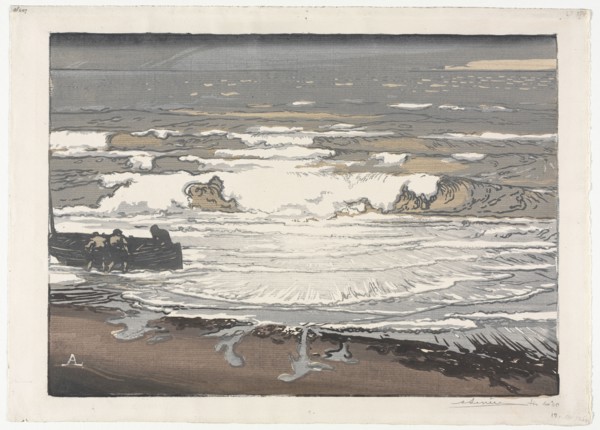 The Breaking Waves, Tide of September 1901, 1901. Auguste Louis Lepère (French, 1849-1918).