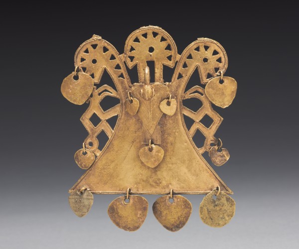 Bird Pendant , c. 900-1550. Central Colombia, Muisca style, 10th-16th century. Cast gold; overall: