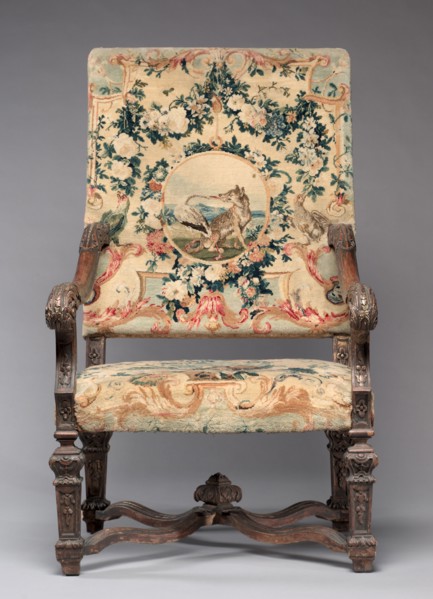Chair, before 1717. Royal Savonnerie Manufactory, Chaillot Workshops (French, est. 1627). Carved