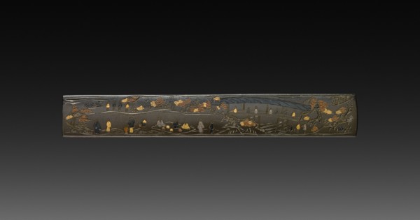 Knife Handle (Kozuka), c 1800s. Japan, 19th century. Inlaid bronze; overall: 1 cm (3/8 in.).