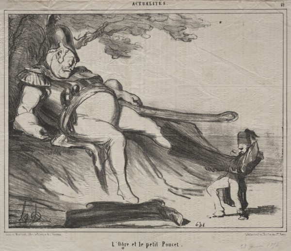 Published in le Charivari (23 June 1854) : The Cossacks for laughter (plate 61): The ogre and his