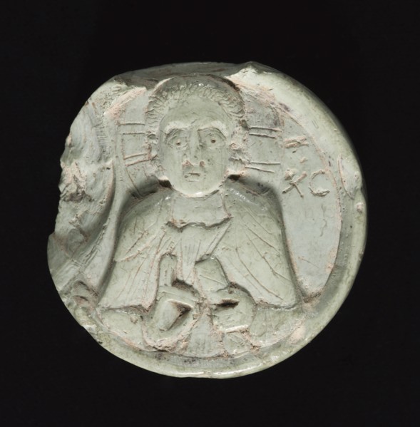 Medallion with Christ, c. 1200-1400. Byzantium, 13th-14th century. Steatite; diameter: 4.2 cm (1
