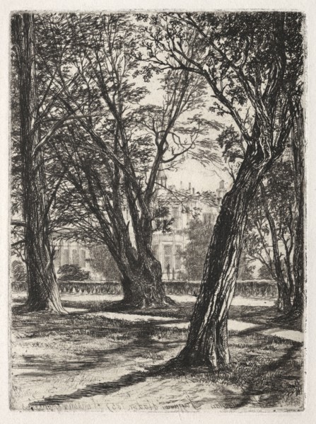 Kensington Gardens (The Small Plate), 1859. Francis Seymour Haden (British, 1818-1910). Etching and