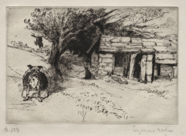 The Cabin, 1877. Francis Seymour Haden (British, 1818-1910). Drypoint