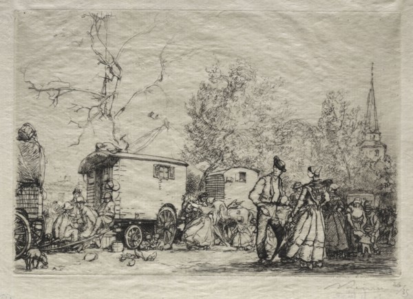 At the Fair St. Jean de Mont, 1906. Auguste Louis Lepère (French, 1849-1918). Etching