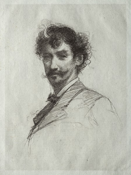 James McNeill Whistler with White Lock and Monocle. Paul Rajon (French, 1842/43-1888). Softground