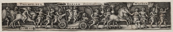 The Triumph of Women, 1549. Hans Sebald Beham (German, 1500-1550). Engraving