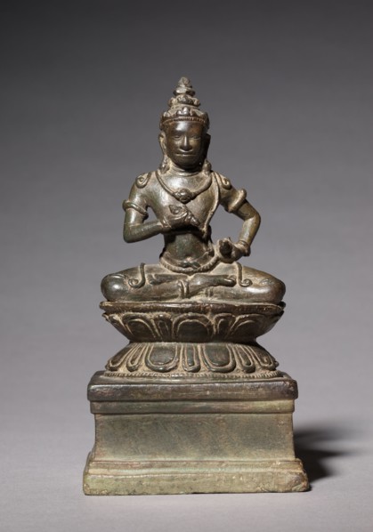 Vajrasattva, 1100s-1200s. Cambodia, style of Angkor Thom, 12th-13th century. Bronze; overall: 18.5