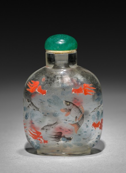 Snuff Bottle with Stopper, 1736-1795. China, Qing dynasty (1644-1912), Qianlong reign (1735-1795).
